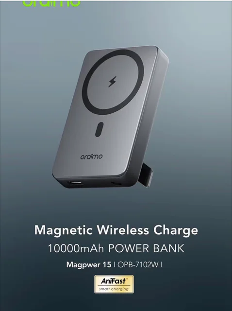 External Battery Oraimo 10000mAh with Magnetic Wireless Charging