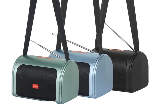 Enceinte portable Bluetooth avec antenne et sangle