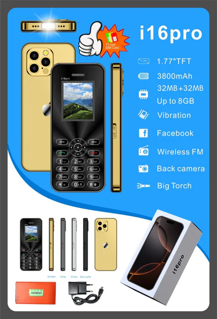Téléphone classique i15pro avec écran TFT 1.77"