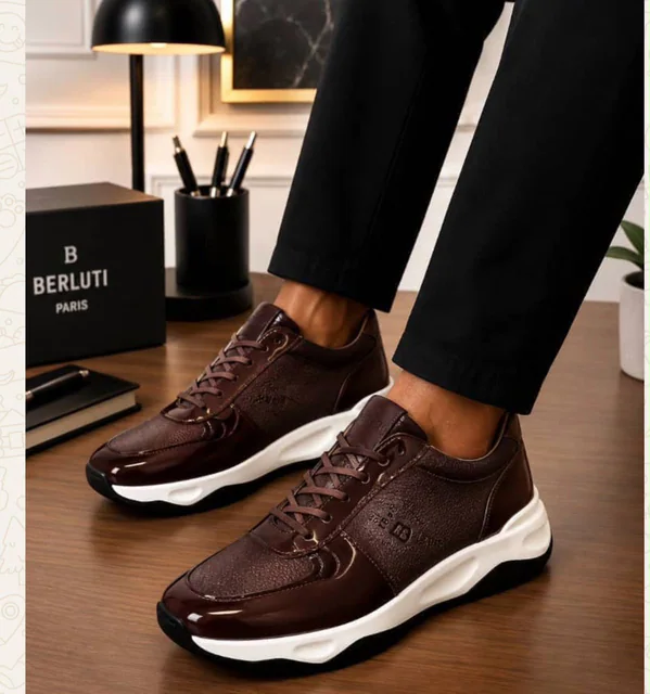 Baskets Berluti en cuir marron pour homme