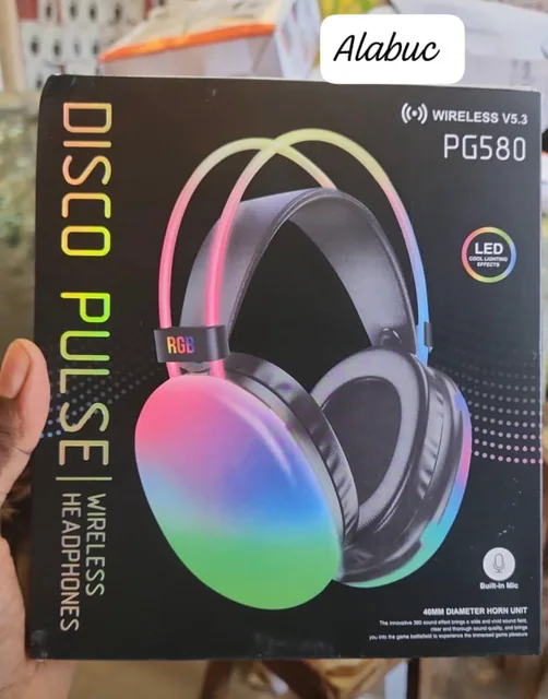 Casque sans fil Disco Pulse PG580 avec éclairage LED RGB