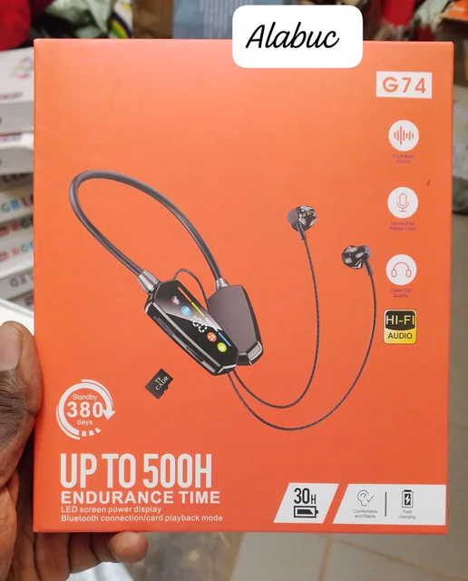 Casque Bluetooth G74 avec micro et écran LED