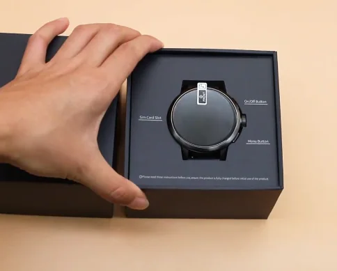 Montre Connectée Intelligente carte SIM 3G/4G5G_Design Élégant en vrai Cuir et Performances avancée