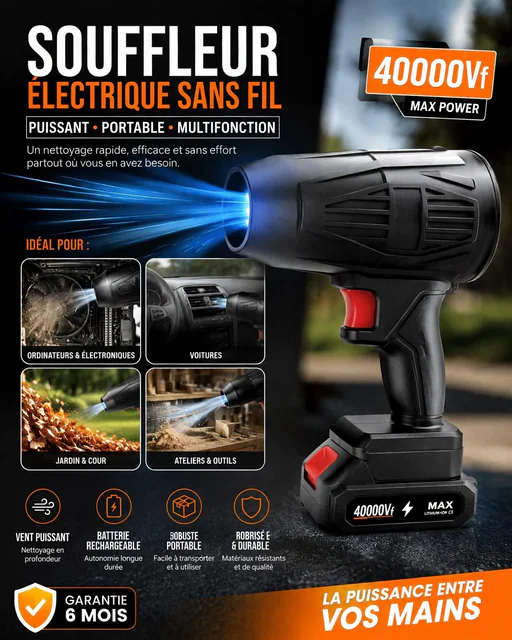 Powerful and Portable Cordless Electric Blower
