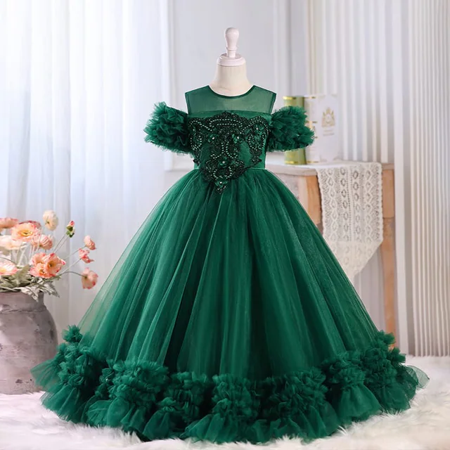 Robe de cérémonie bleu marine pour fille