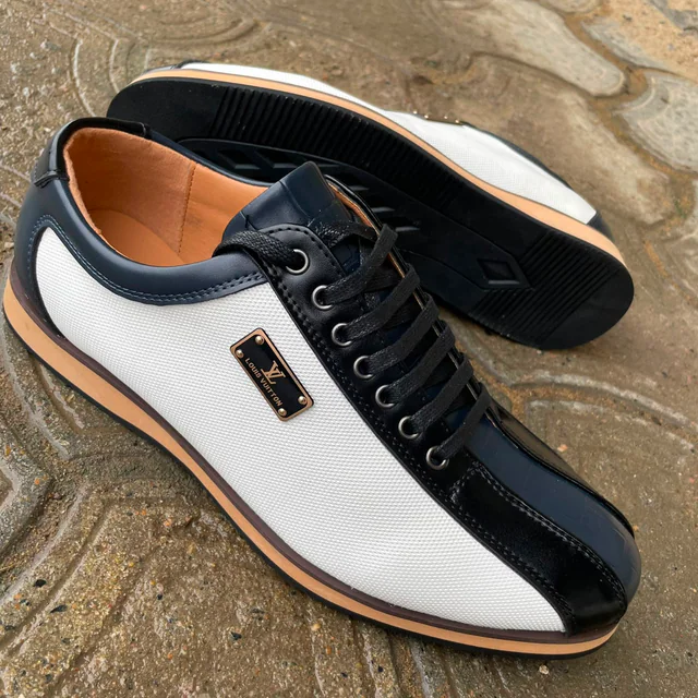 Chaussures Louis Vuitton homme blanches et noires