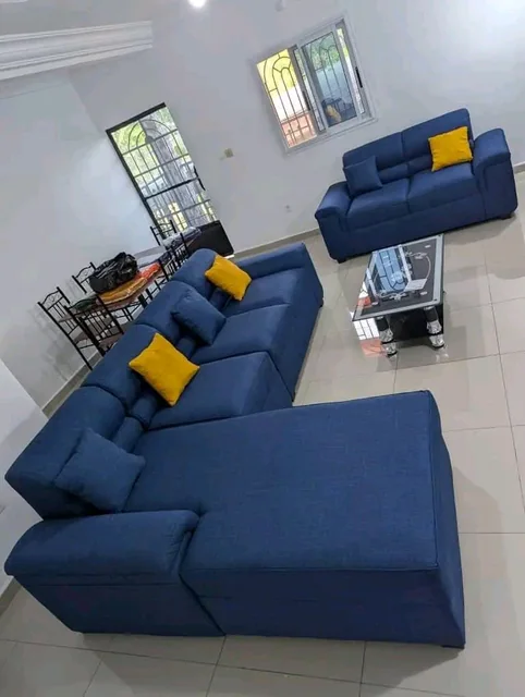 Blue Living Room Sofa Set